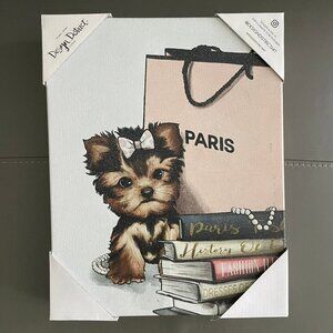 Design District Fashion Book Yorkie Glam Wall Art